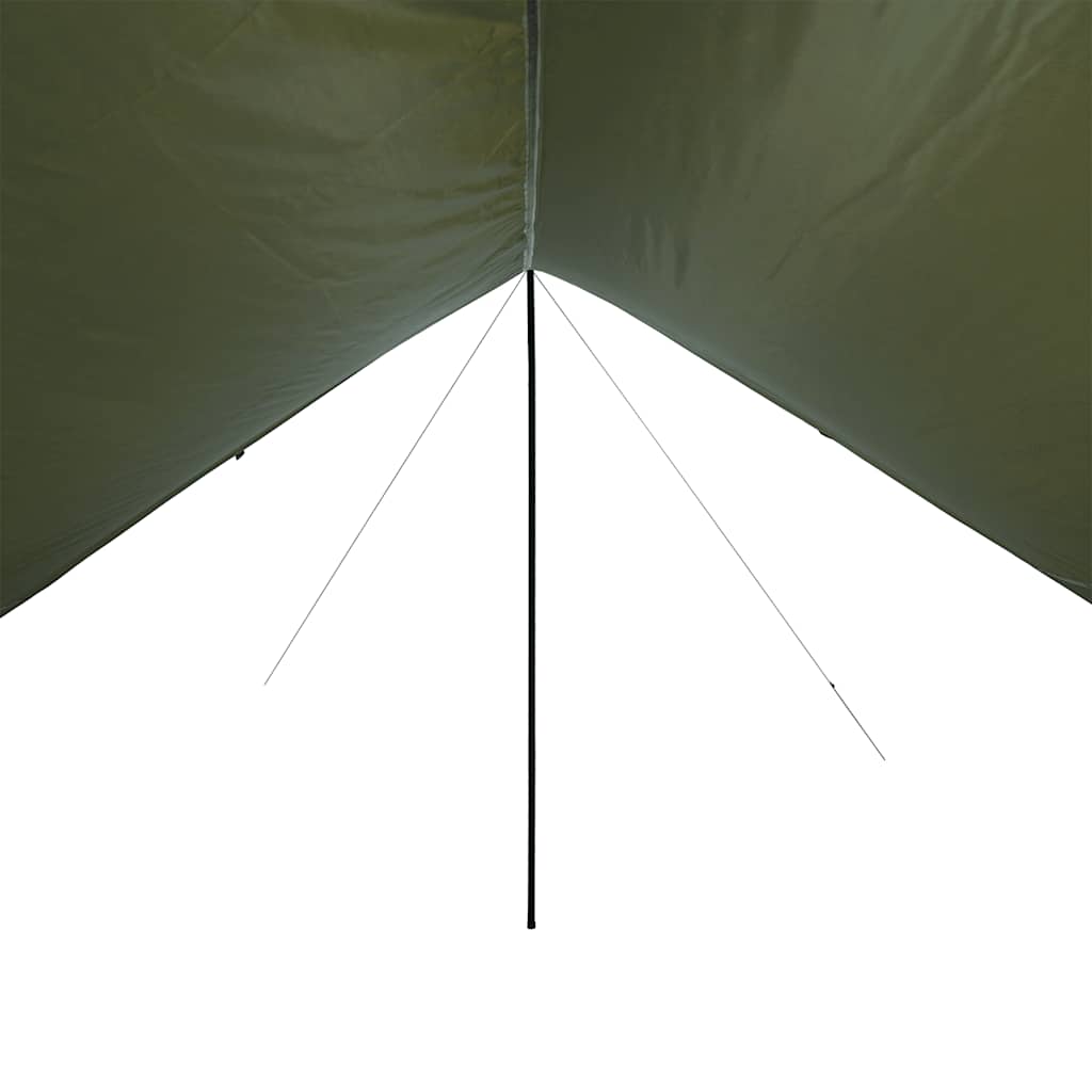 Lona de campismo 438x376x212 cm impermeável verde azeitona