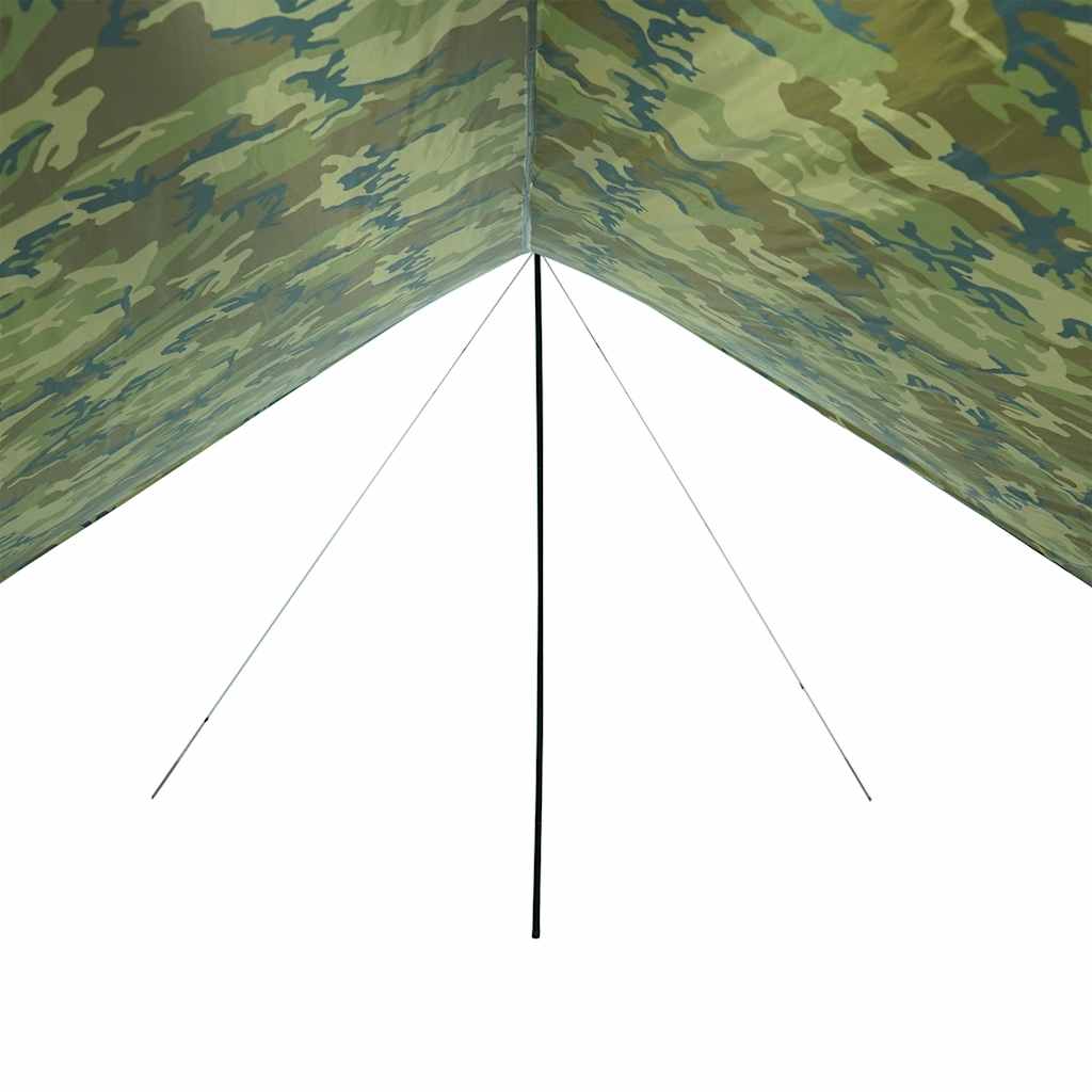Lona de campismo 438x376x212 cm impermeável camuflagem