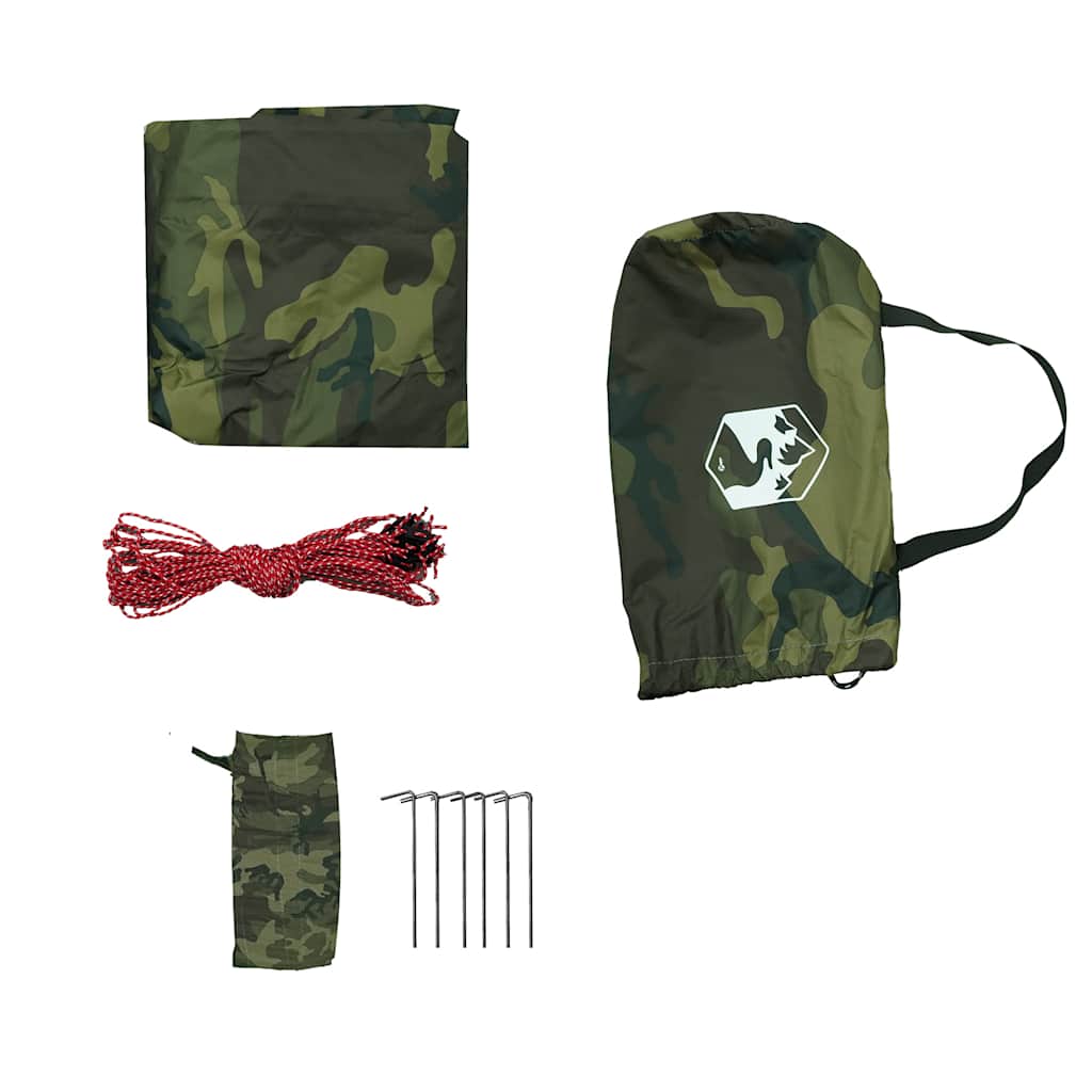 Lona de campismo 438x376x212 cm impermeável camuflagem