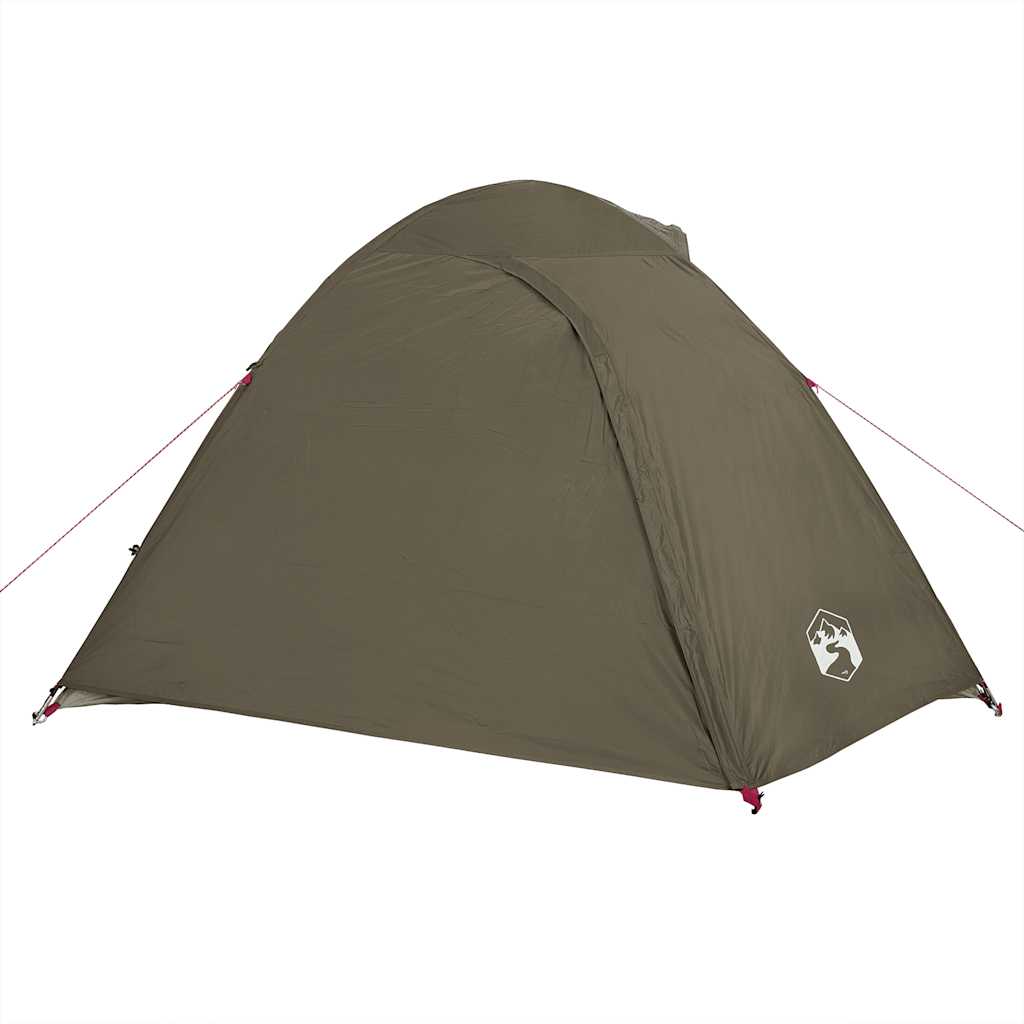 Tenda de campismo cúpula para 4 pessoas impermeável castanho