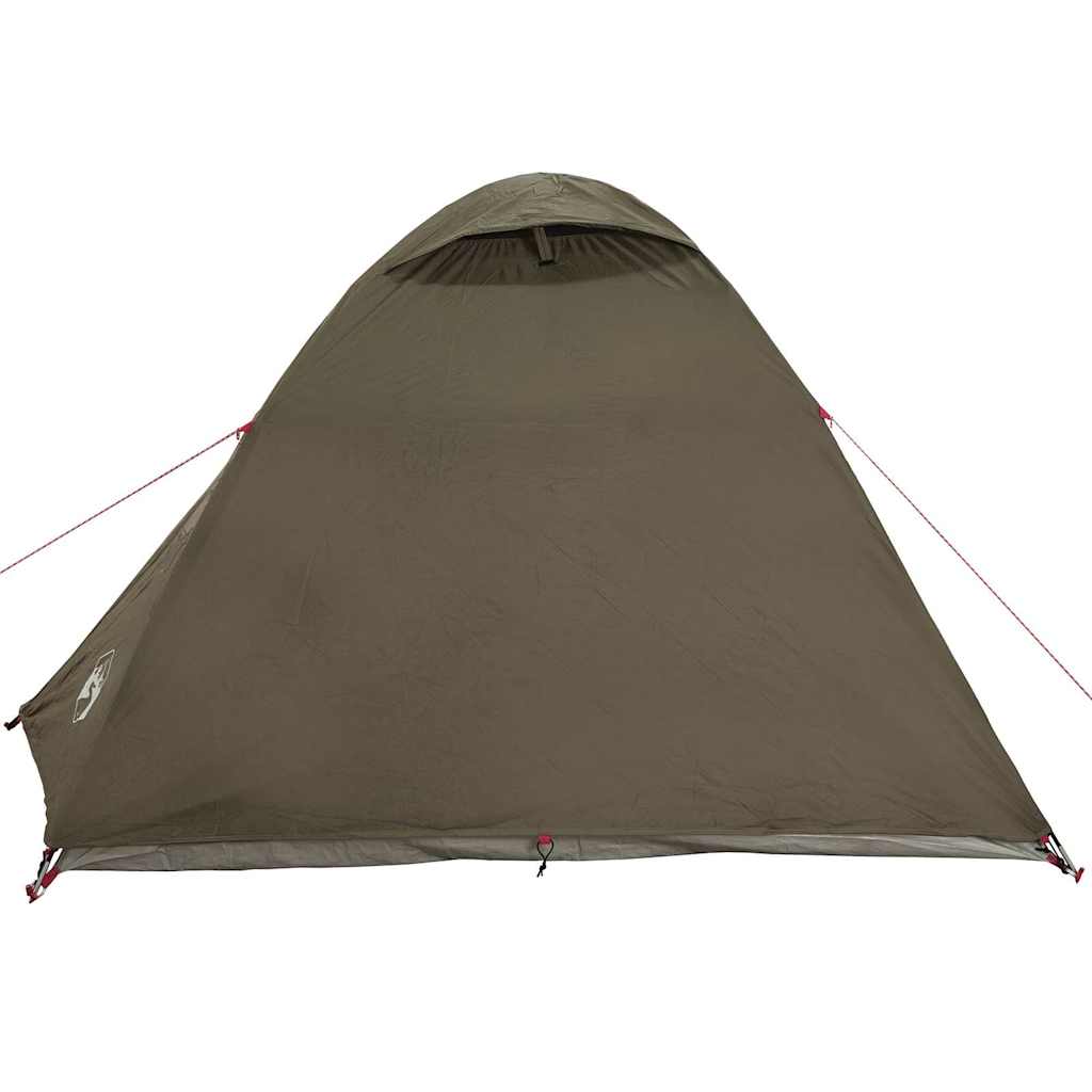 Tenda de campismo cúpula para 4 pessoas impermeável castanho
