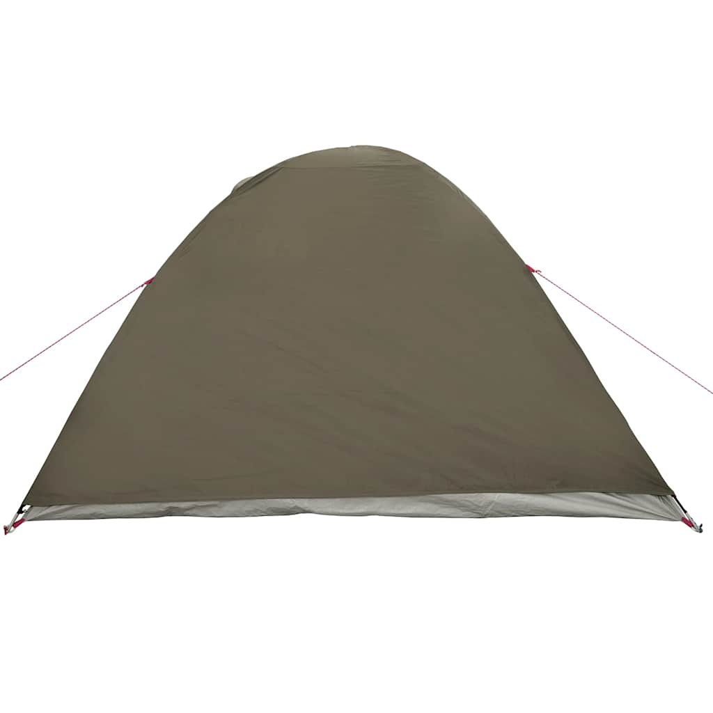 Tenda de campismo cúpula para 4 pessoas impermeável castanho