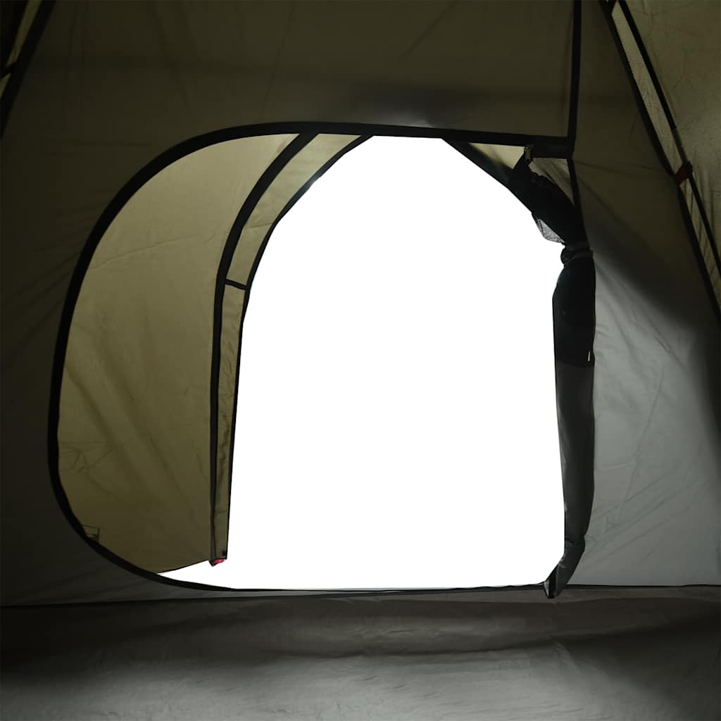 Tenda de campismo cúpula para 4 pessoas impermeável castanho
