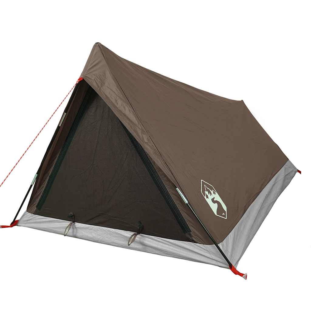 Tenda de campismo para 2 pessoas tecido impermeável castanho