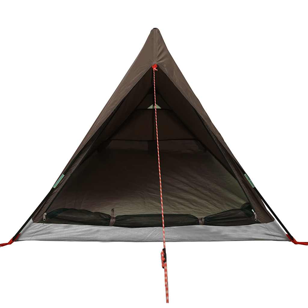 Tenda de campismo para 2 pessoas tecido impermeável castanho
