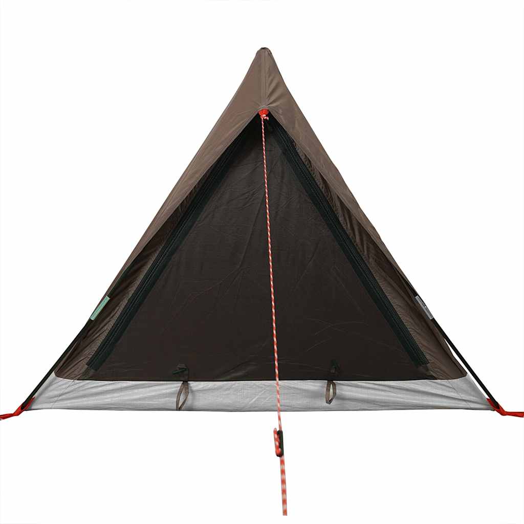 Tenda de campismo para 2 pessoas tecido impermeável castanho