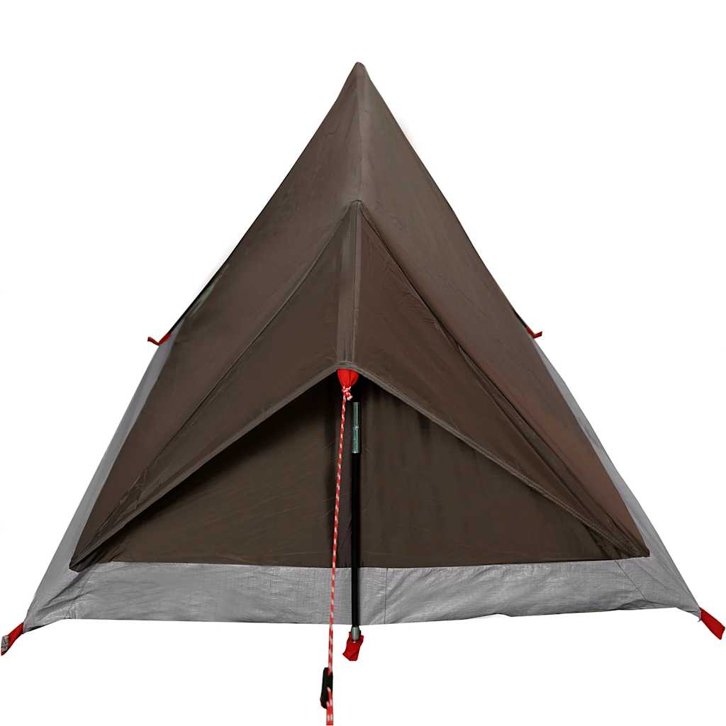 Tenda de campismo para 2 pessoas tecido impermeável castanho