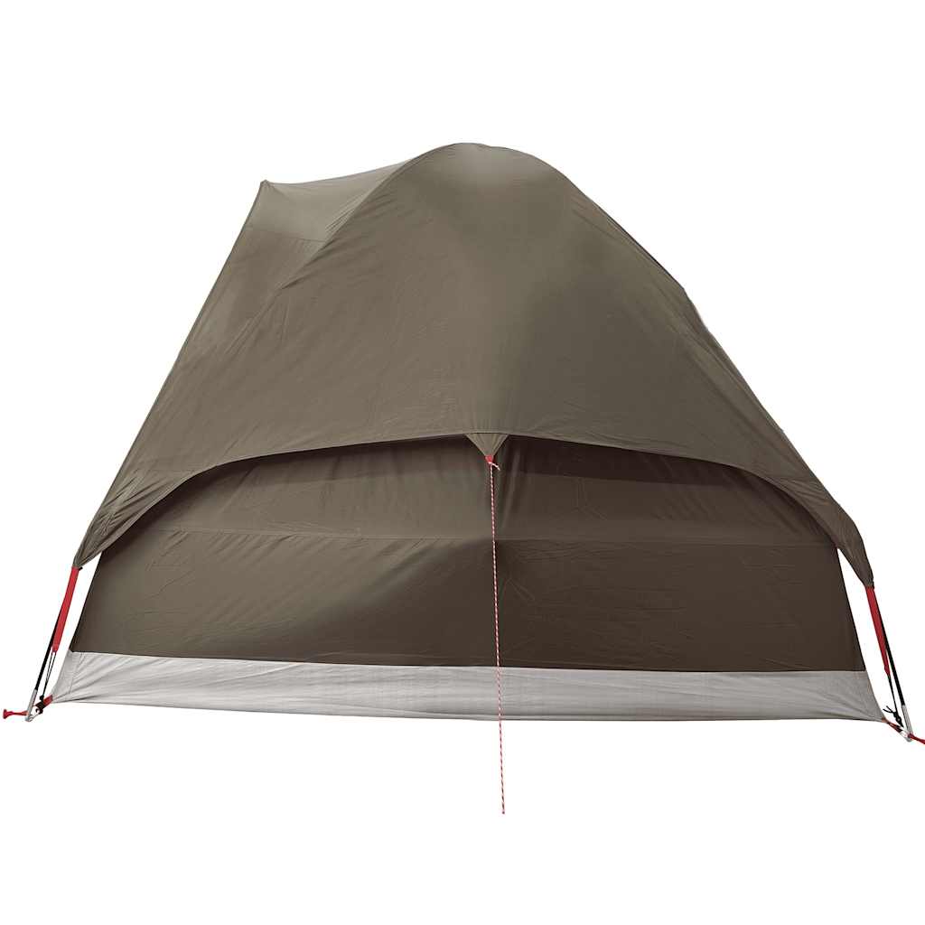 Tenda de campismo cúpula para 2 pessoas impermeável castanho