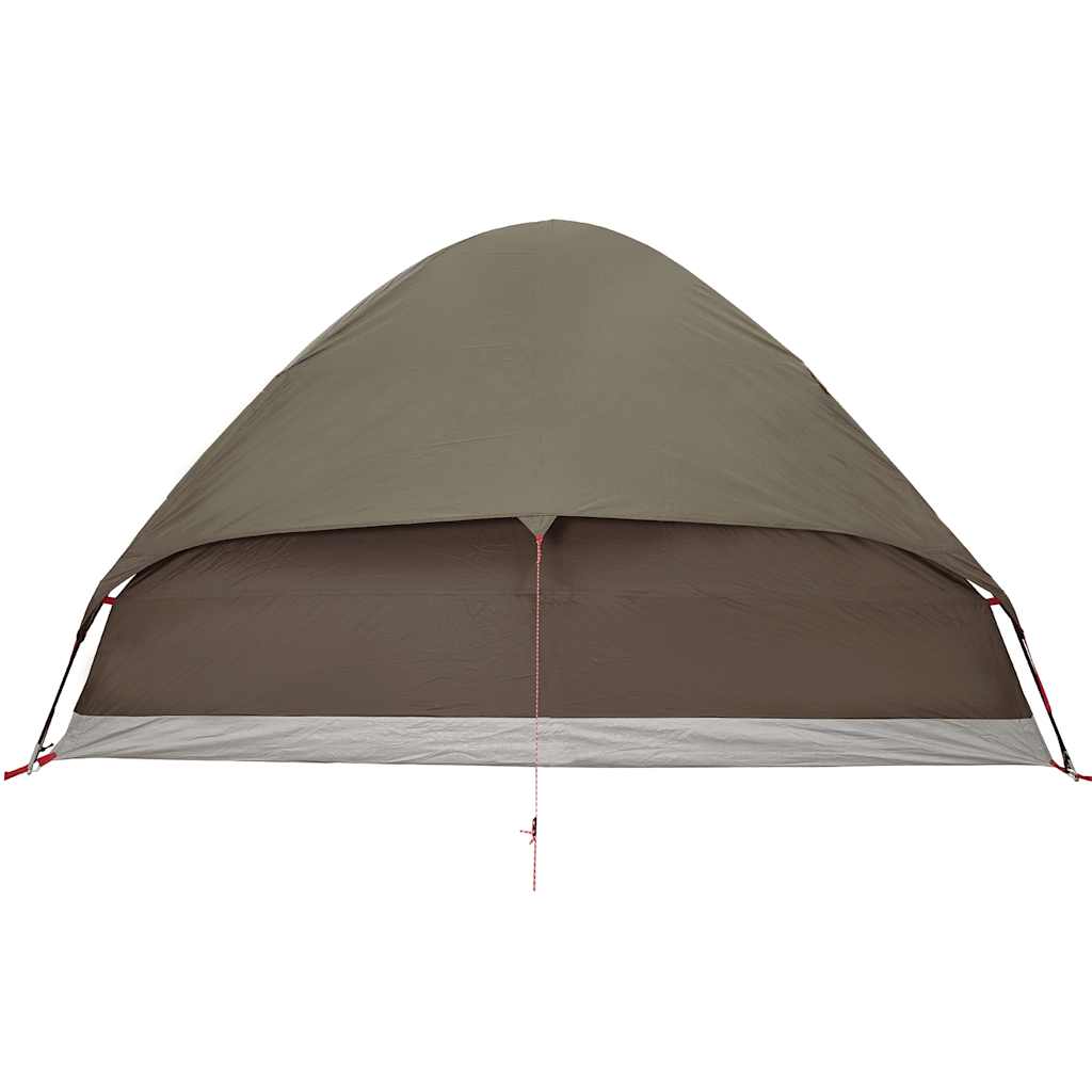 Tenda de campismo cúpula para 2 pessoas impermeável castanho