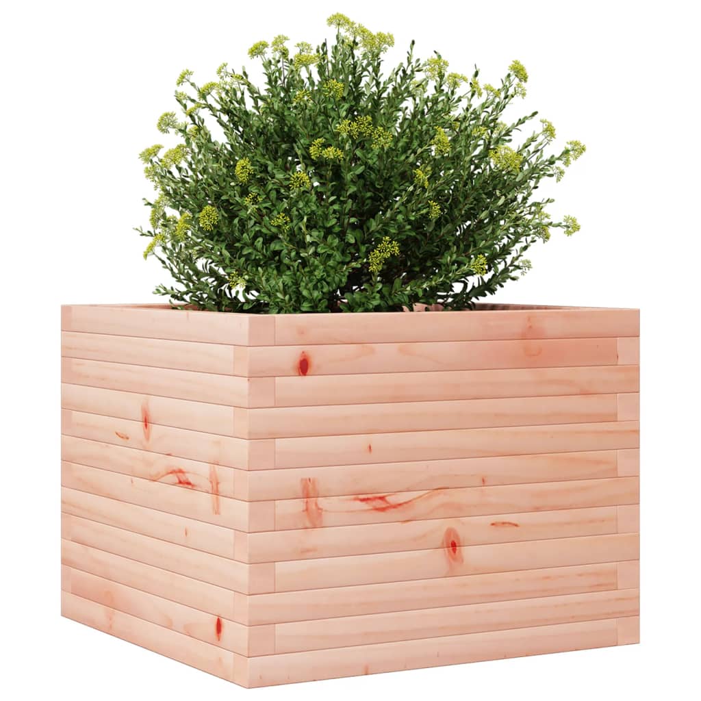 Vaso/floreira de jardim 60x60x46 cm madeira de douglas maciça