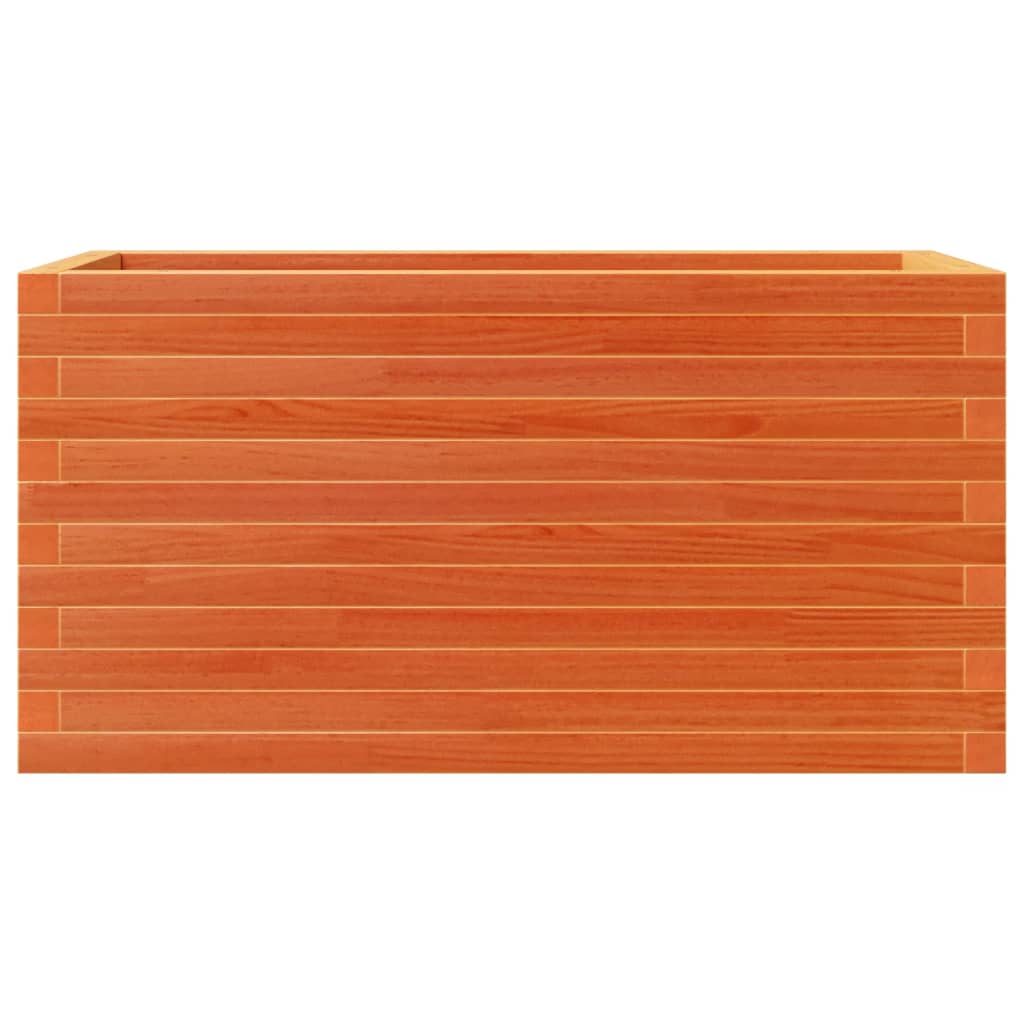 Vaso/floreira de jardim 90x40x46 cm pinho maciço castanho-mel