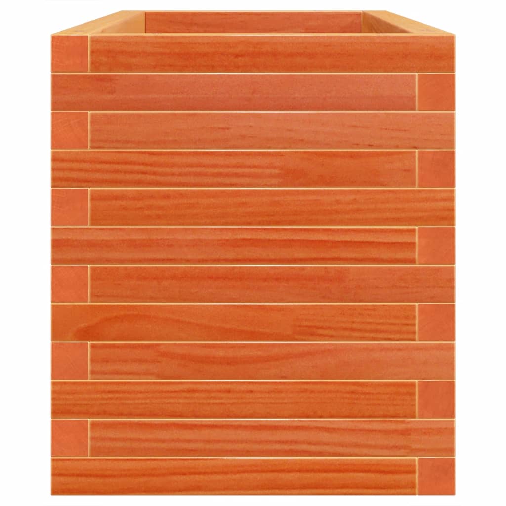 Vaso/floreira de jardim 110x40x46 cm pinho maciço castanho mel