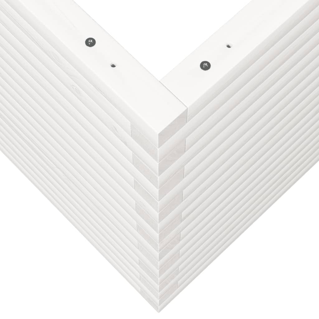 Vaso/floreira de jardim 70x70x68,5 cm pinho maciço branco