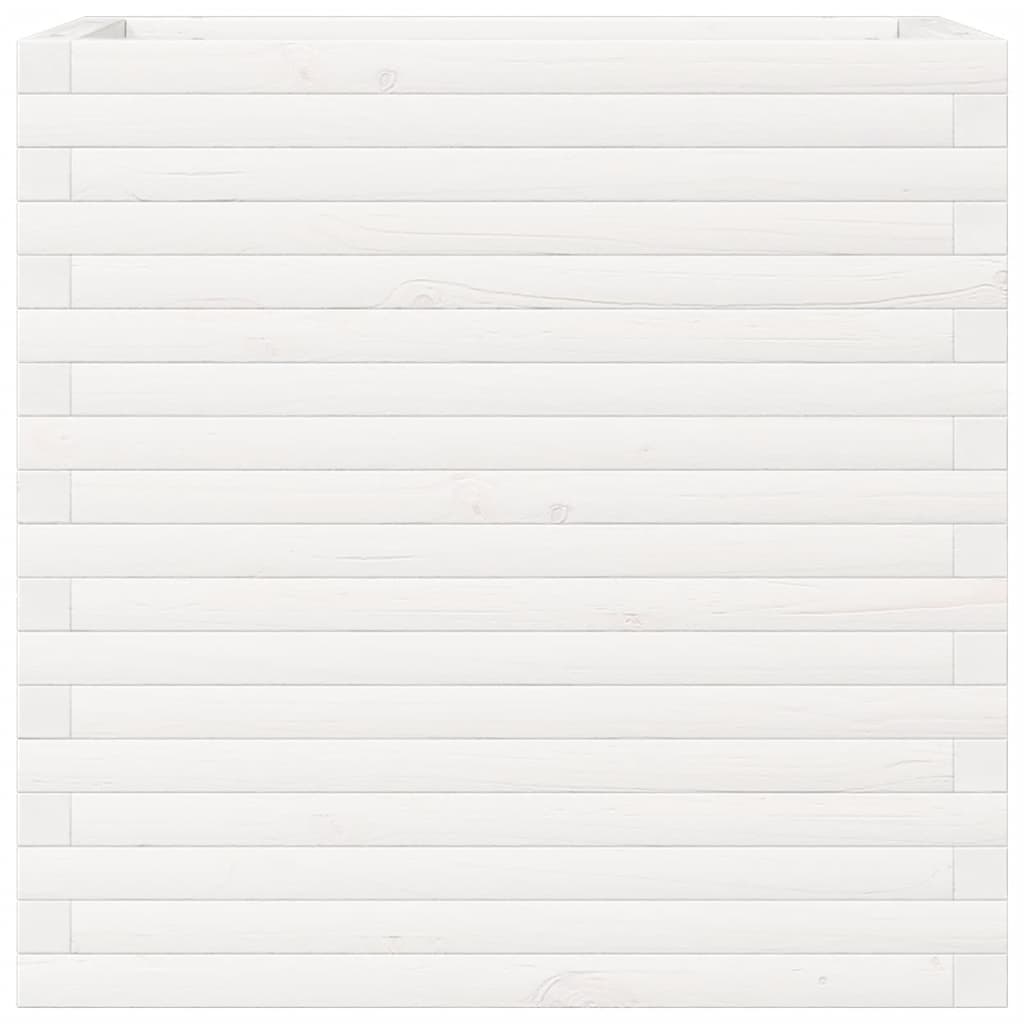 Vaso/floreira de jardim 70x40x68,5 cm pinho maciço branco