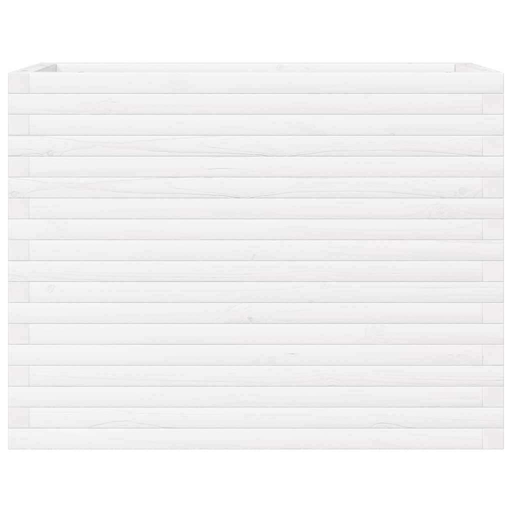 Vaso/floreira de jardim 90x40x68,5 cm pinho maciço branco