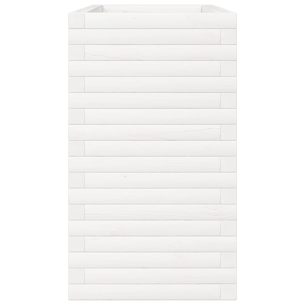 Vaso/floreira de jardim 90x40x68,5 cm pinho maciço branco