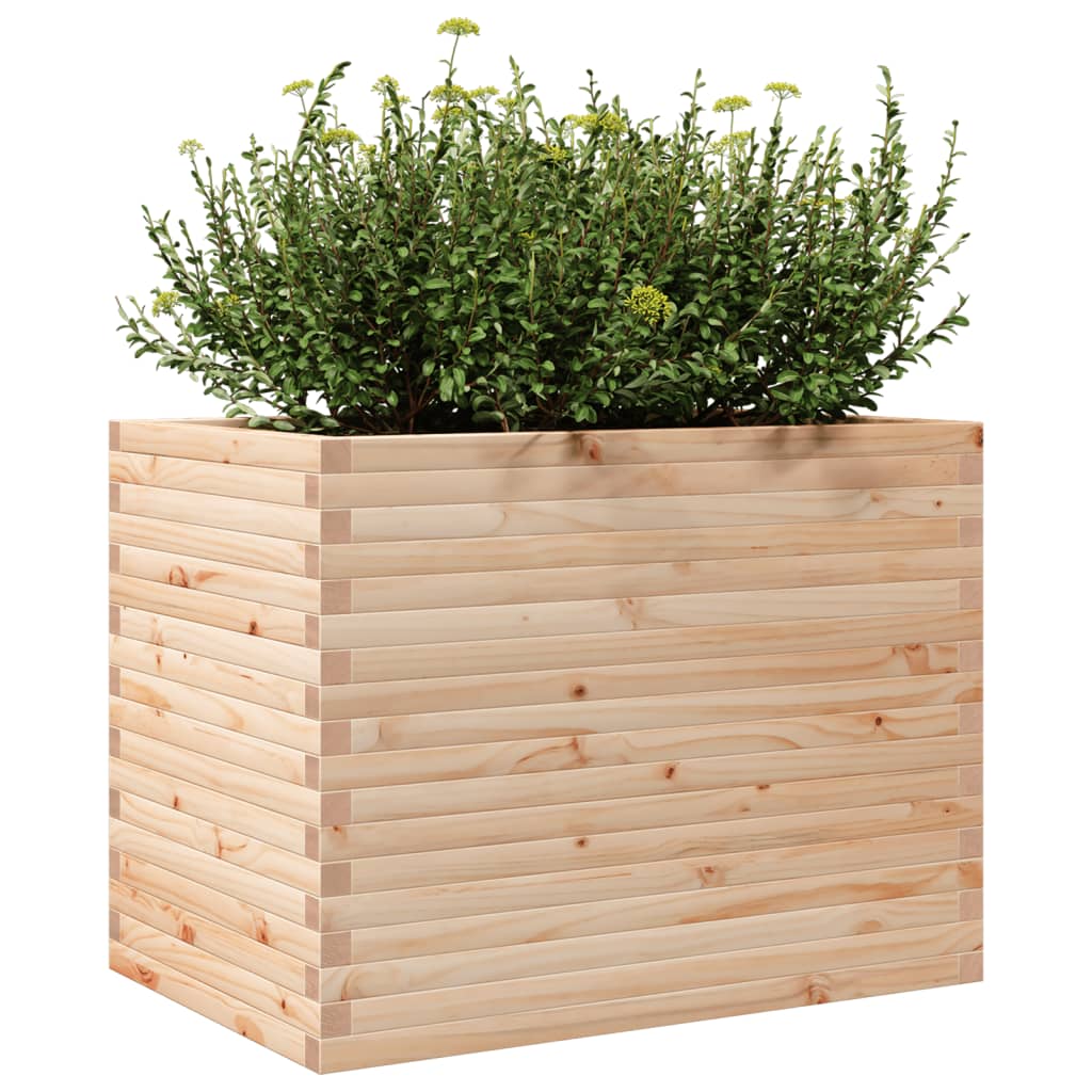 Vaso/floreira de jardim 90x60x68,5 cm madeira de pinho maciça
