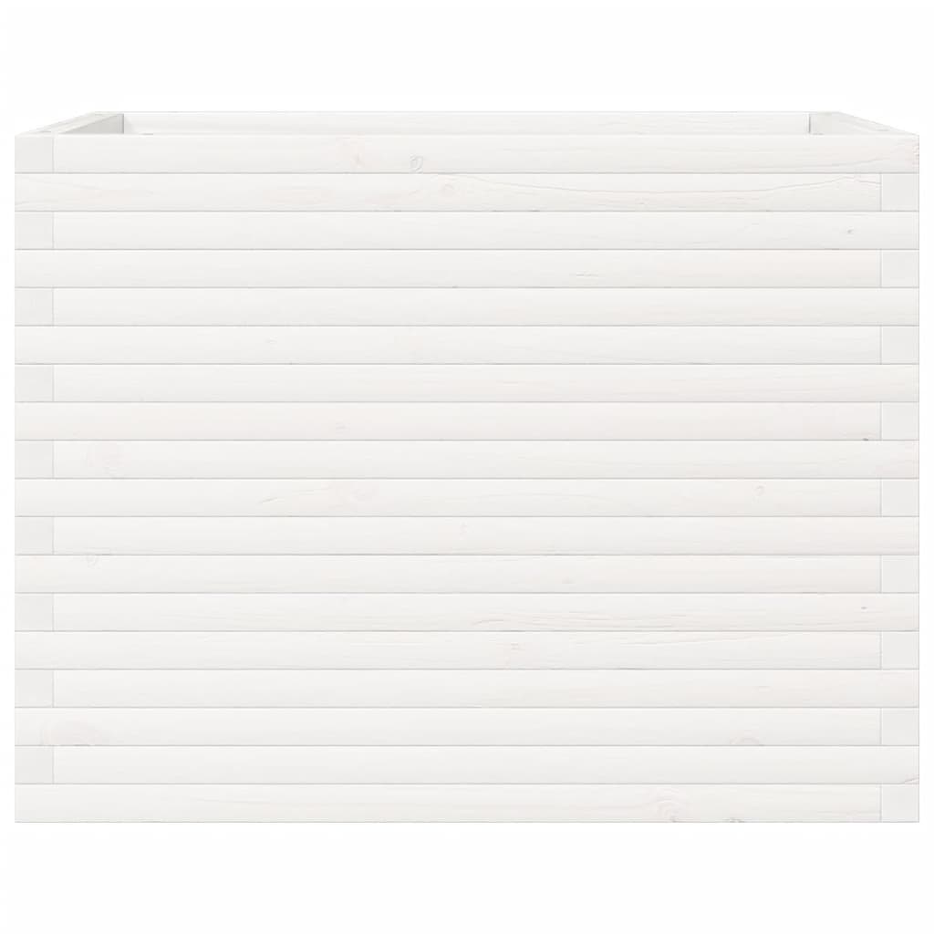 Vaso/floreira de jardim 90x60x68,5 cm pinho maciço branco