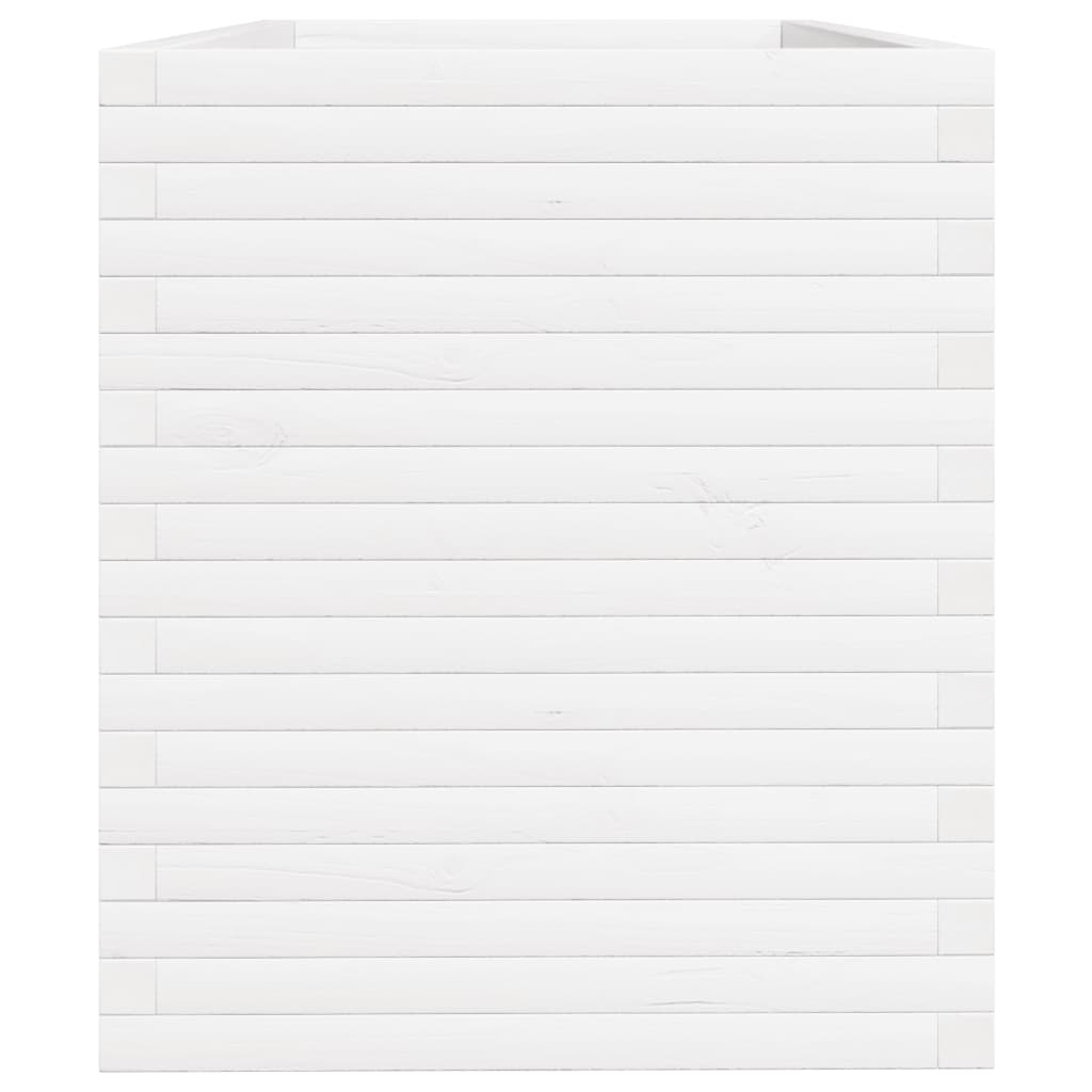 Vaso/floreira de jardim 110x60x68,5 cm pinho maciço branco