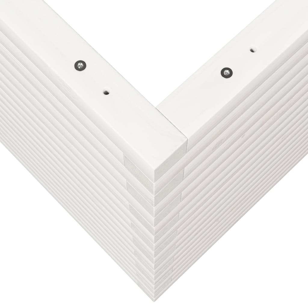 Vaso/floreira de jardim 110x60x68,5 cm pinho maciço branco