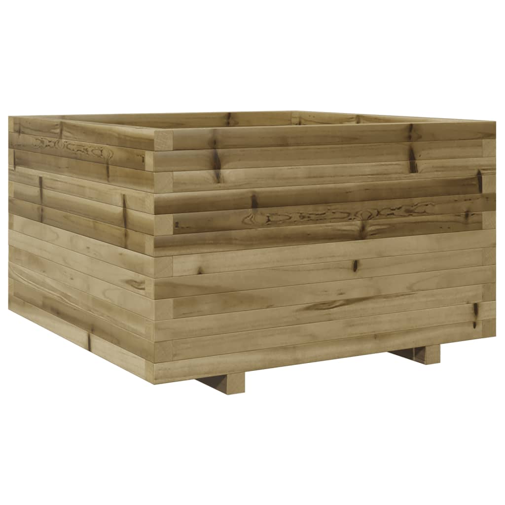 Vaso/floreira de jardim 80x80x49,5 cm madeira pinho impregnada