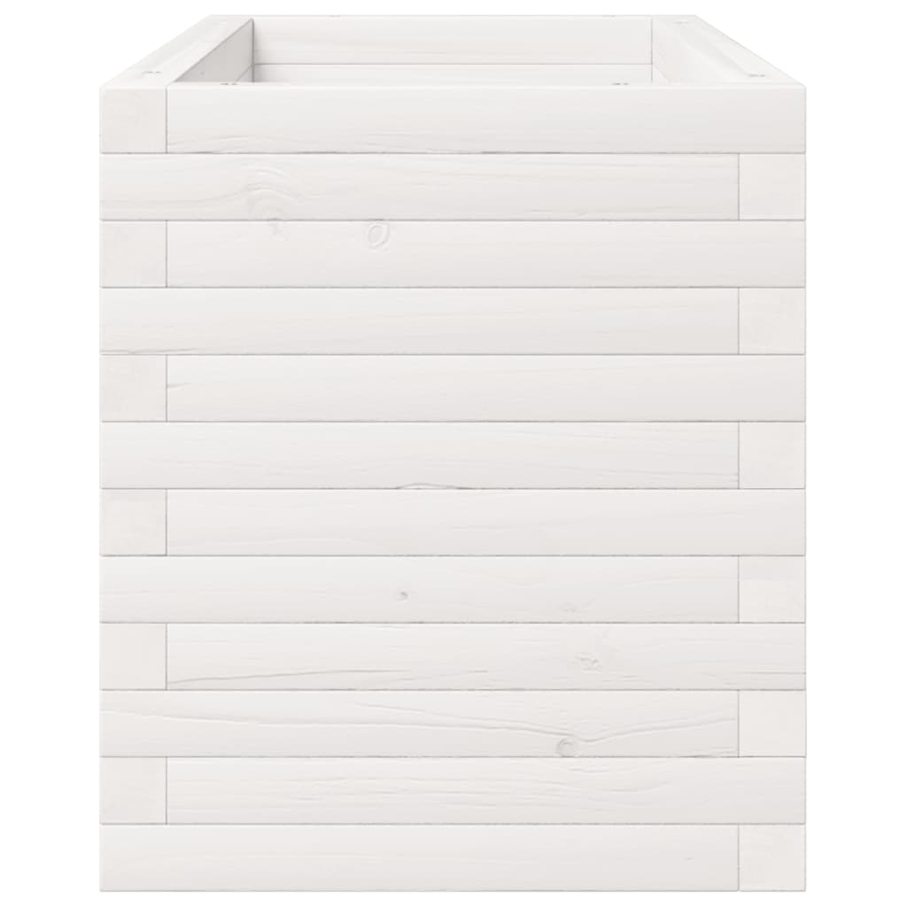 Vaso/floreira de jardim 90x90x49,5 cm pinho maciço branco