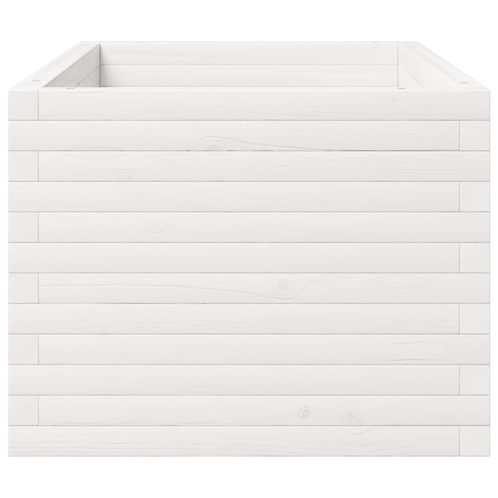 Vaso/floreira de jardim 90x60x49,5 cm pinho maciço branco