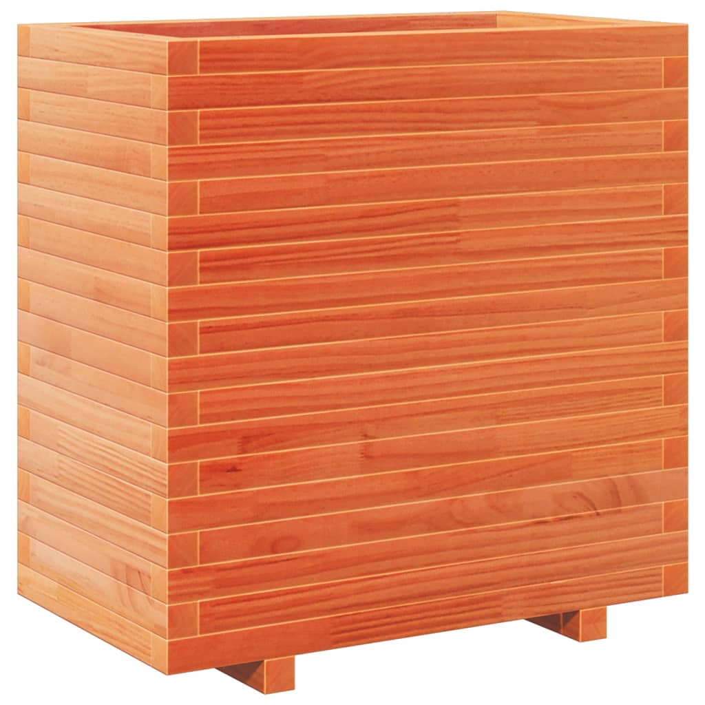 Vaso/floreira de jardim 70x40x72,5 cm pinho maciço castanho mel