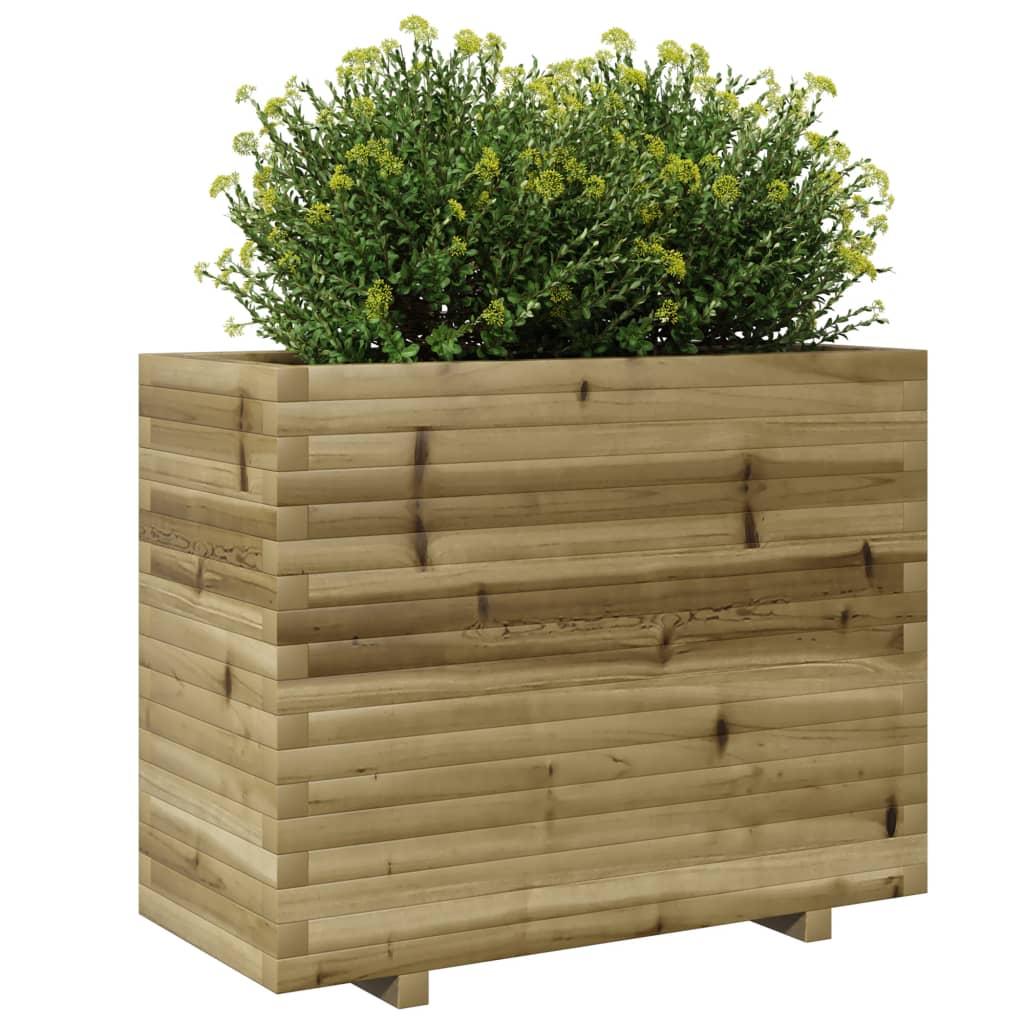 Vaso/floreira de jardim 90x40x72,5 cm madeira pinho impregnada