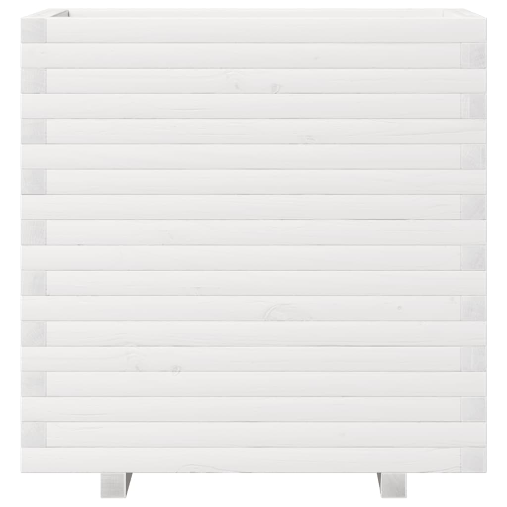 Vaso/floreira de jardim 70x40x72 cm pinho maciço branco
