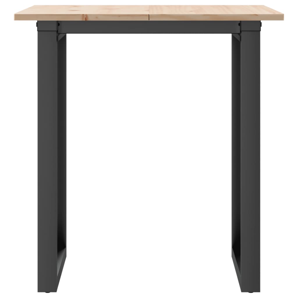 Mesa de jantar estrutura em O 60x60x75 cm pinho e aço