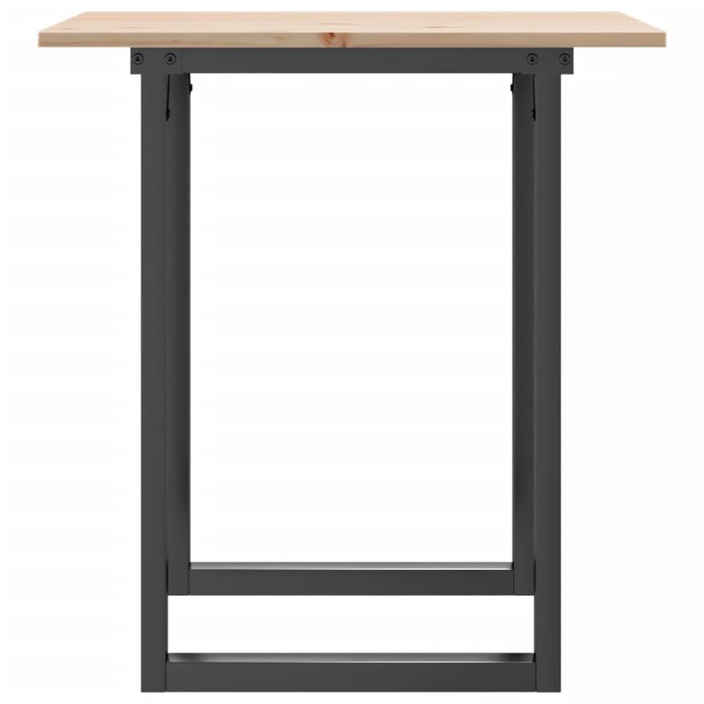 Mesa de jantar estrutura em O 60x60x75 cm pinho e aço