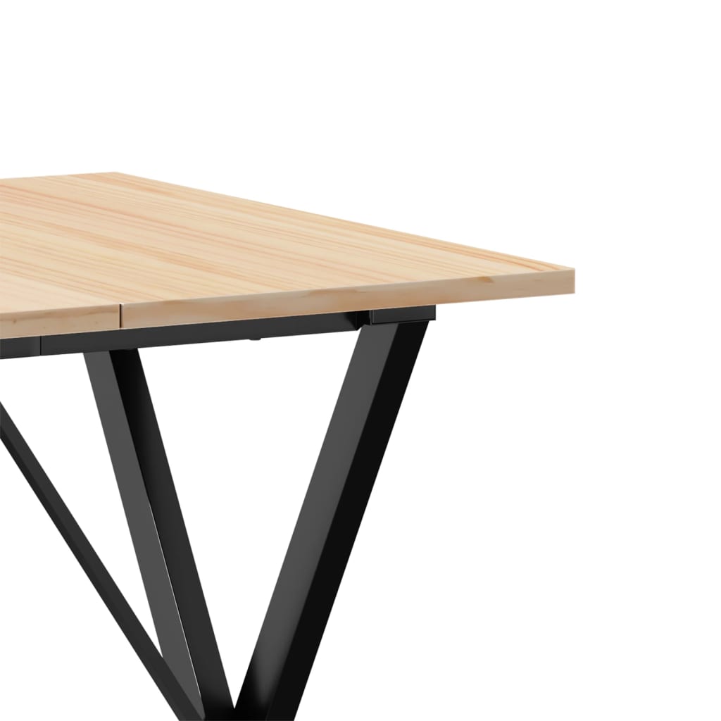 Mesa de jantar estrutura em X 70x70x75 cm pinho e aço