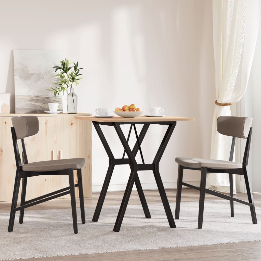 Mesa de jantar estrutura em Y 60x60x75 cm pinho e aço