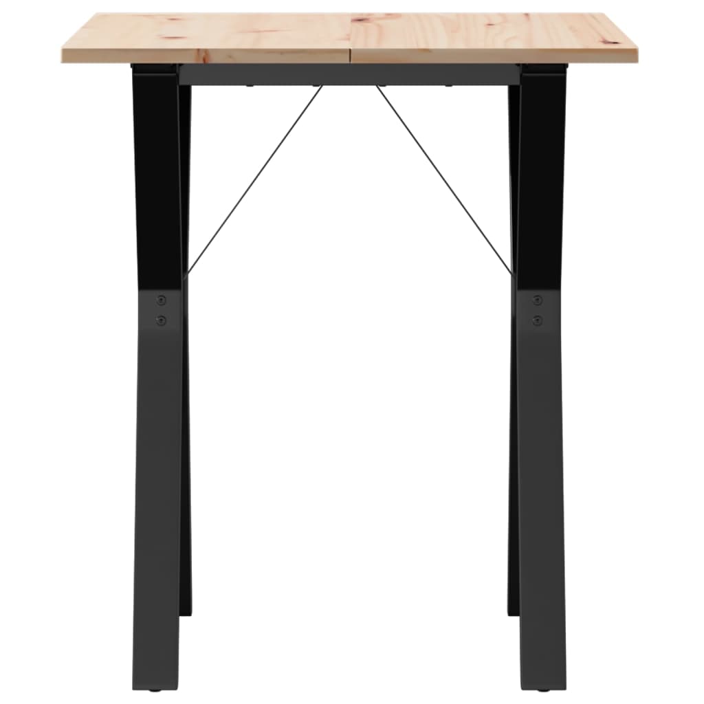 Mesa de jantar estrutura em Y 60x60x75 cm pinho e aço