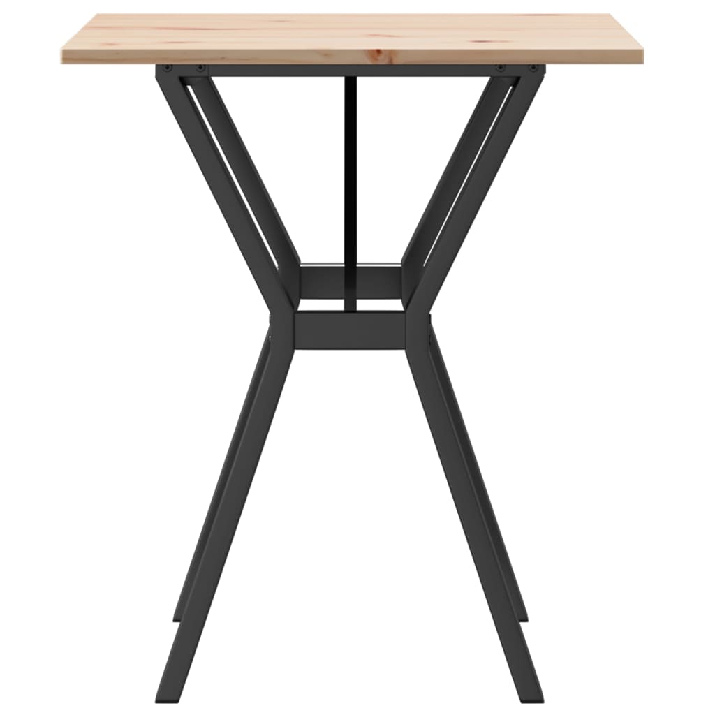 Mesa de jantar estrutura em Y 60x60x75 cm pinho e aço