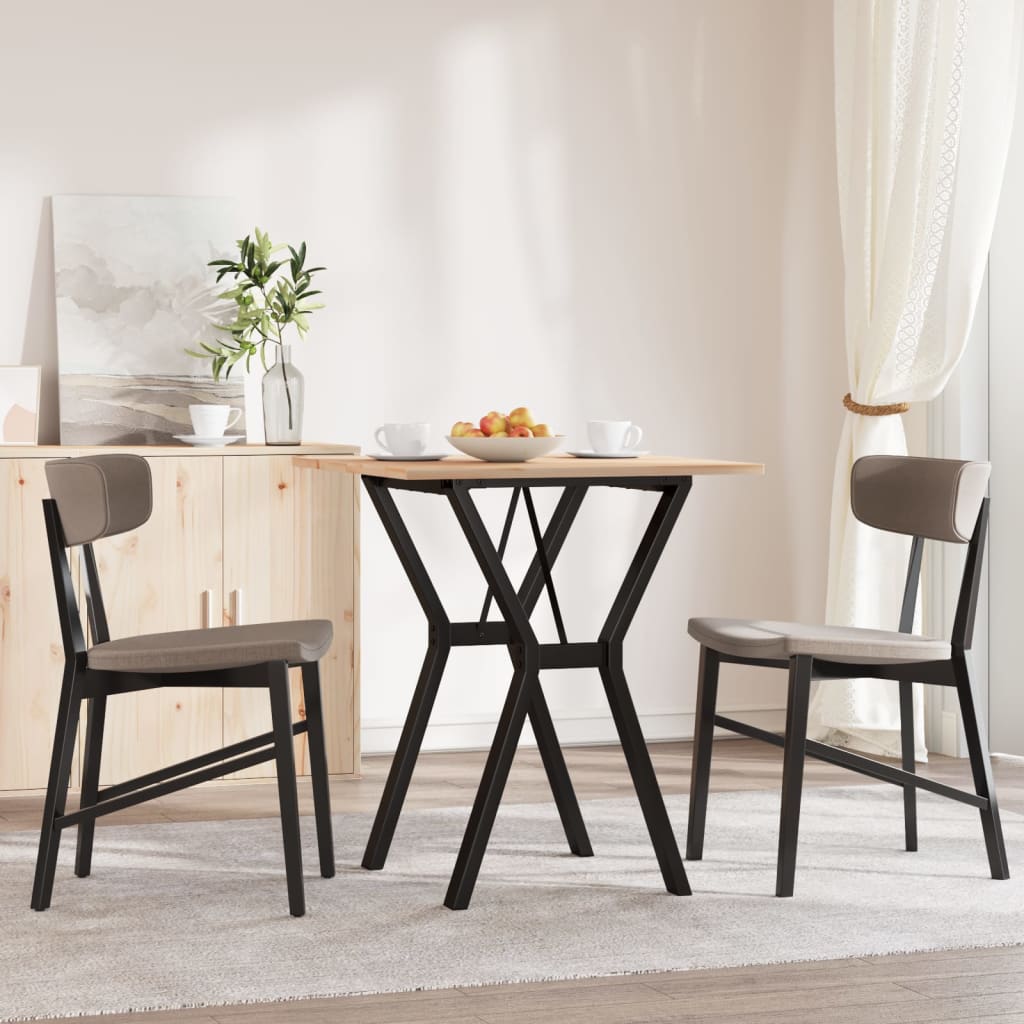 Mesa de jantar estrutura em Y 70x70x75 cm pinho e aço