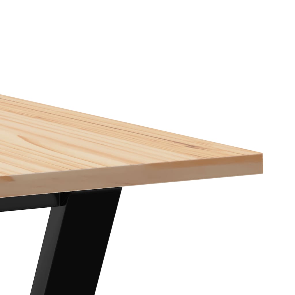 Mesa de jantar estrutura em Y 70x70x75 cm pinho e aço