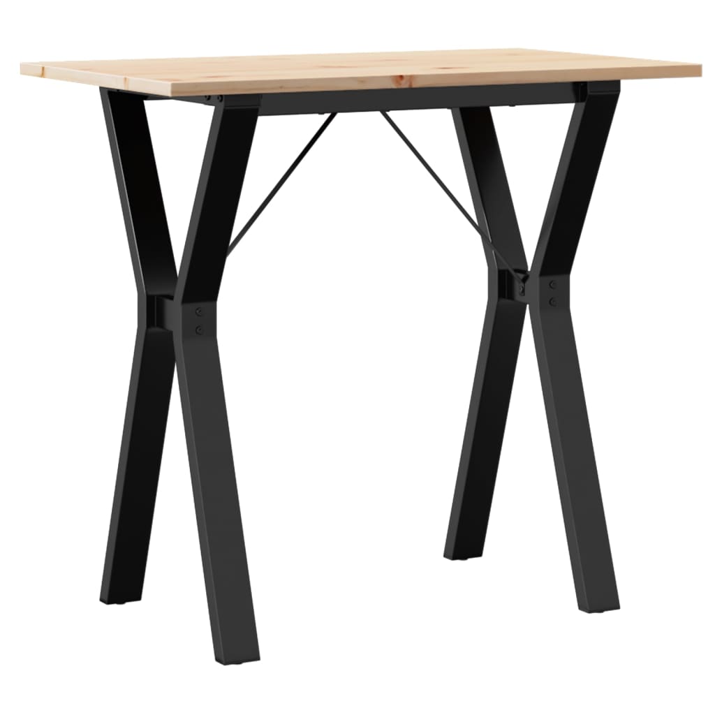 Mesa de jantar estrutura em Y 80x50x75 cm pinho e aço