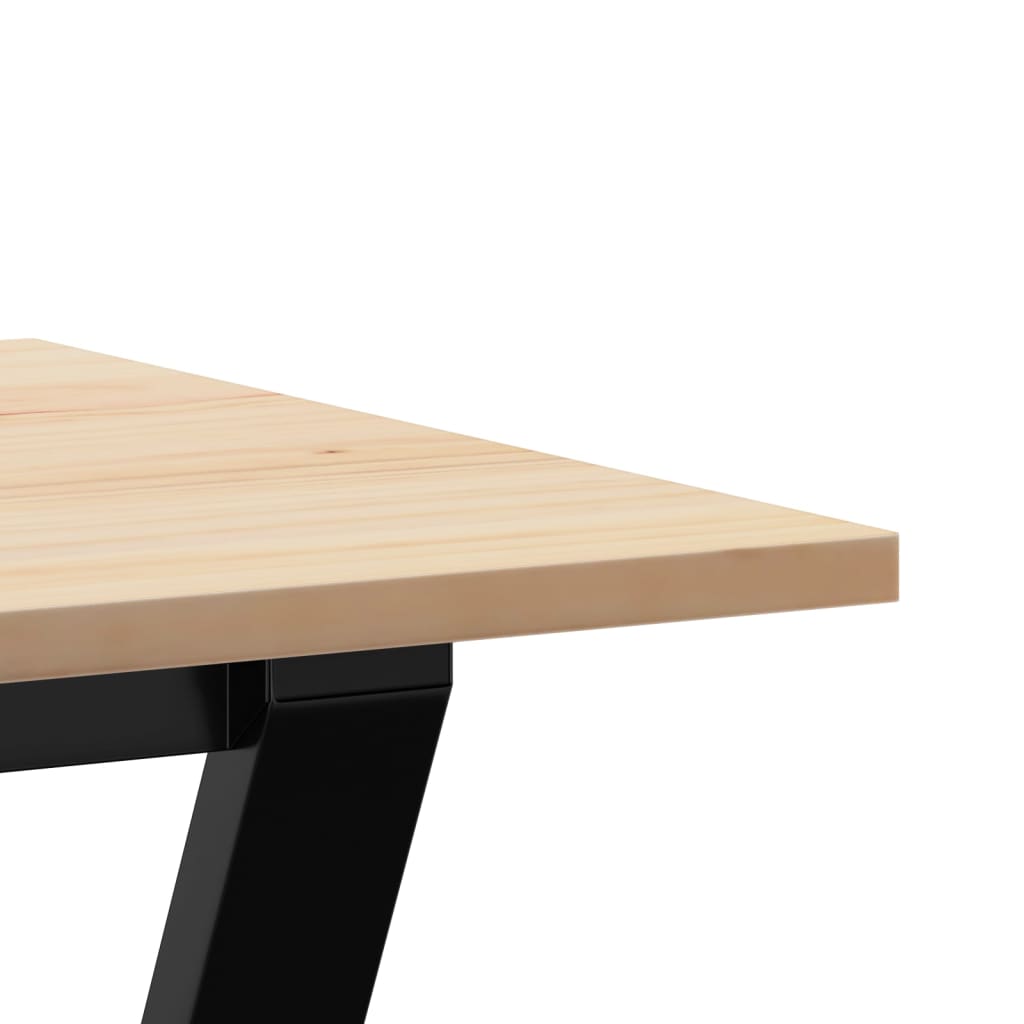 Mesa de jantar estrutura em Y 80x50x75 cm pinho e aço
