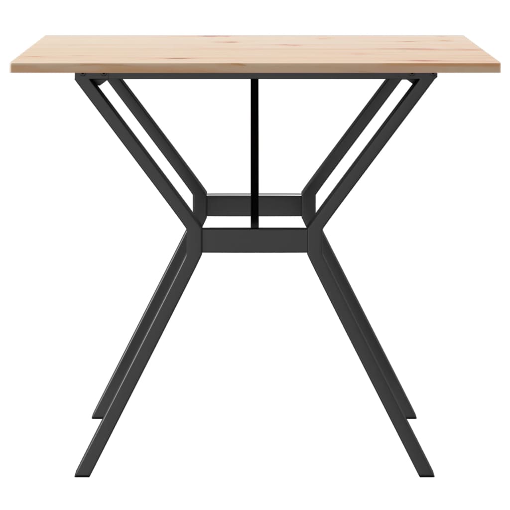 Mesa de jantar estrutura em Y 80x80x75 cm pinho e aço