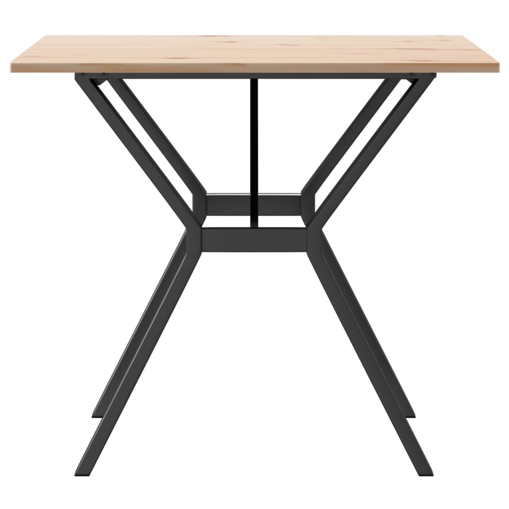 Mesa de jantar estrutura em Y 90x90x75 cm pinho e aço