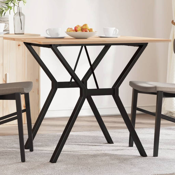 Mesa de jantar estrutura em Y 90x90x75 cm pinho e aço