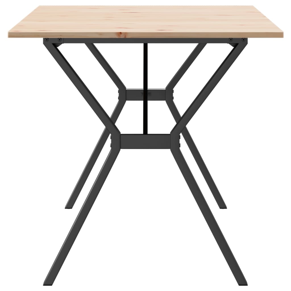 Mesa de jantar estrutura em Y 140x80x75cm pinho e aço