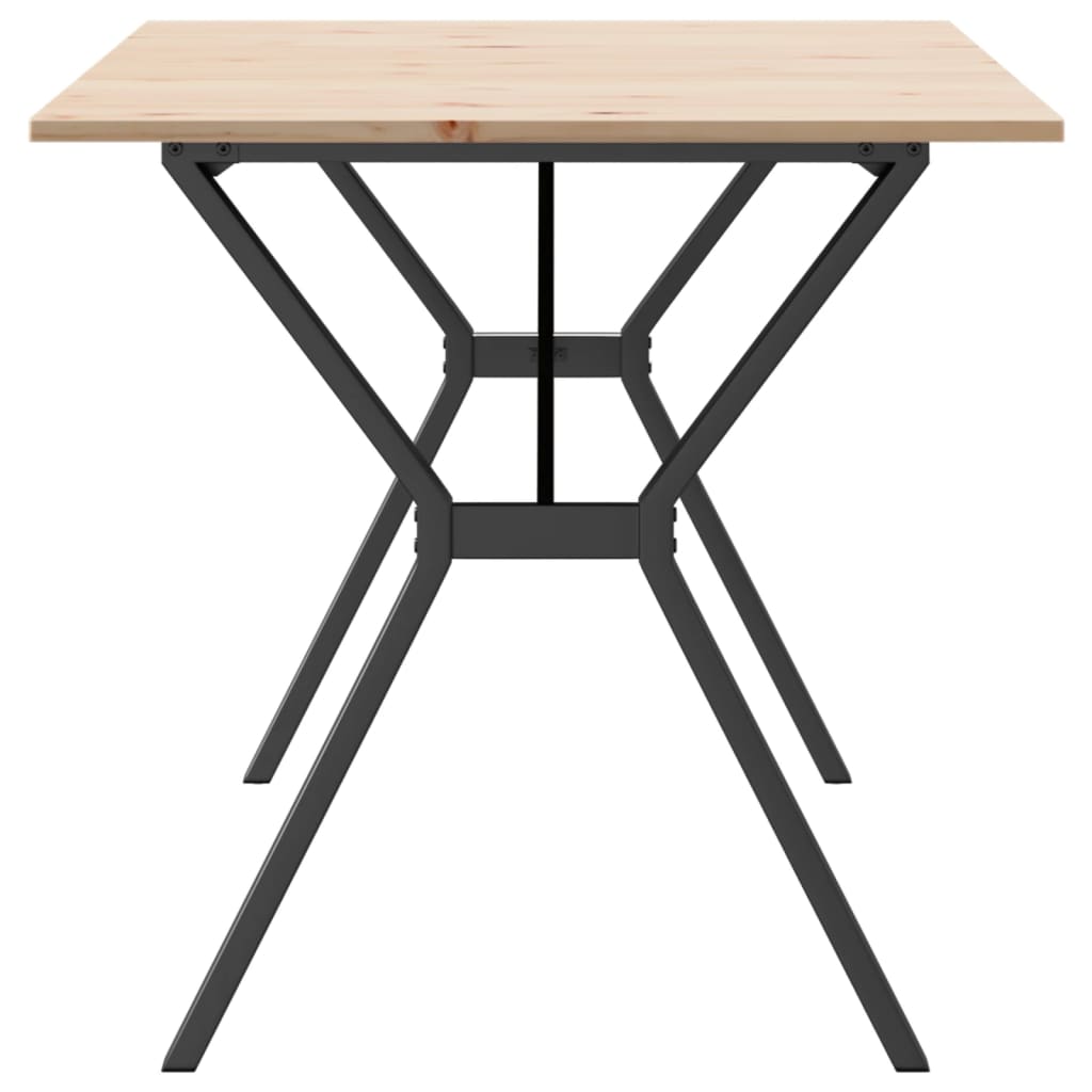 Mesa de jantar estrutura em Y 160x80x75cm pinho e aço