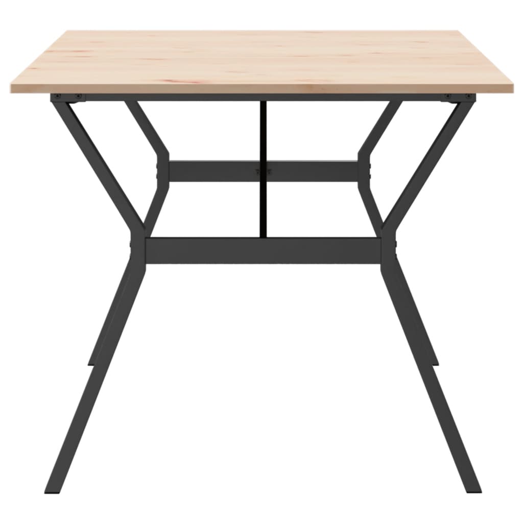 Mesa de jantar estrutura em Y 180x90x75cm pinho e aço