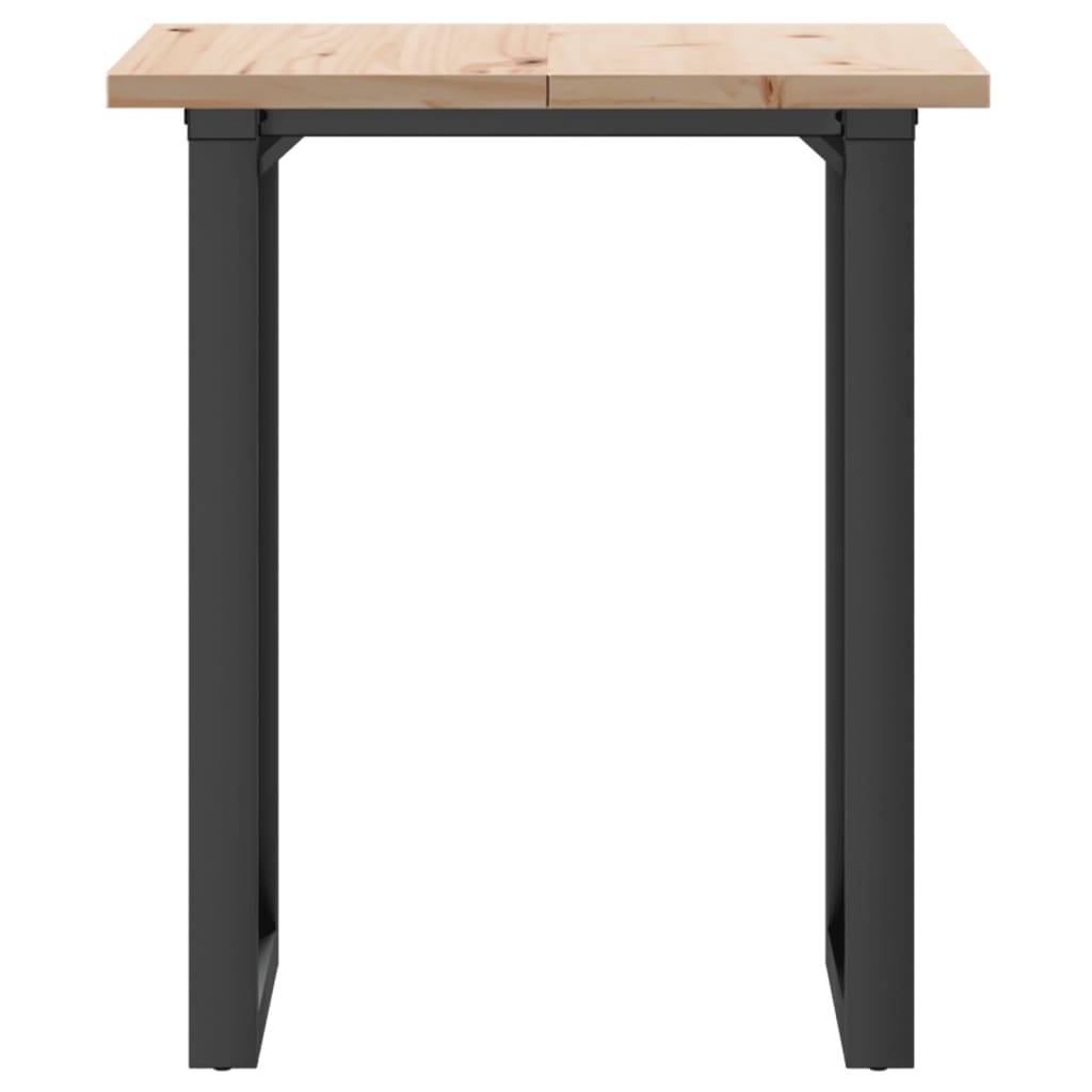 Mesa de jantar estrutura em O 60x60x75,5 cm pinho/aço