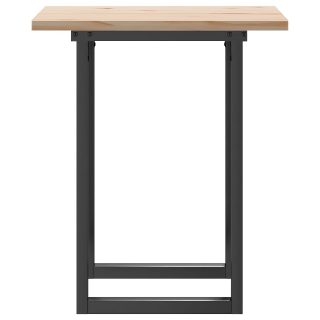 Mesa de jantar estrutura em O 60x60x75,5 cm pinho/aço