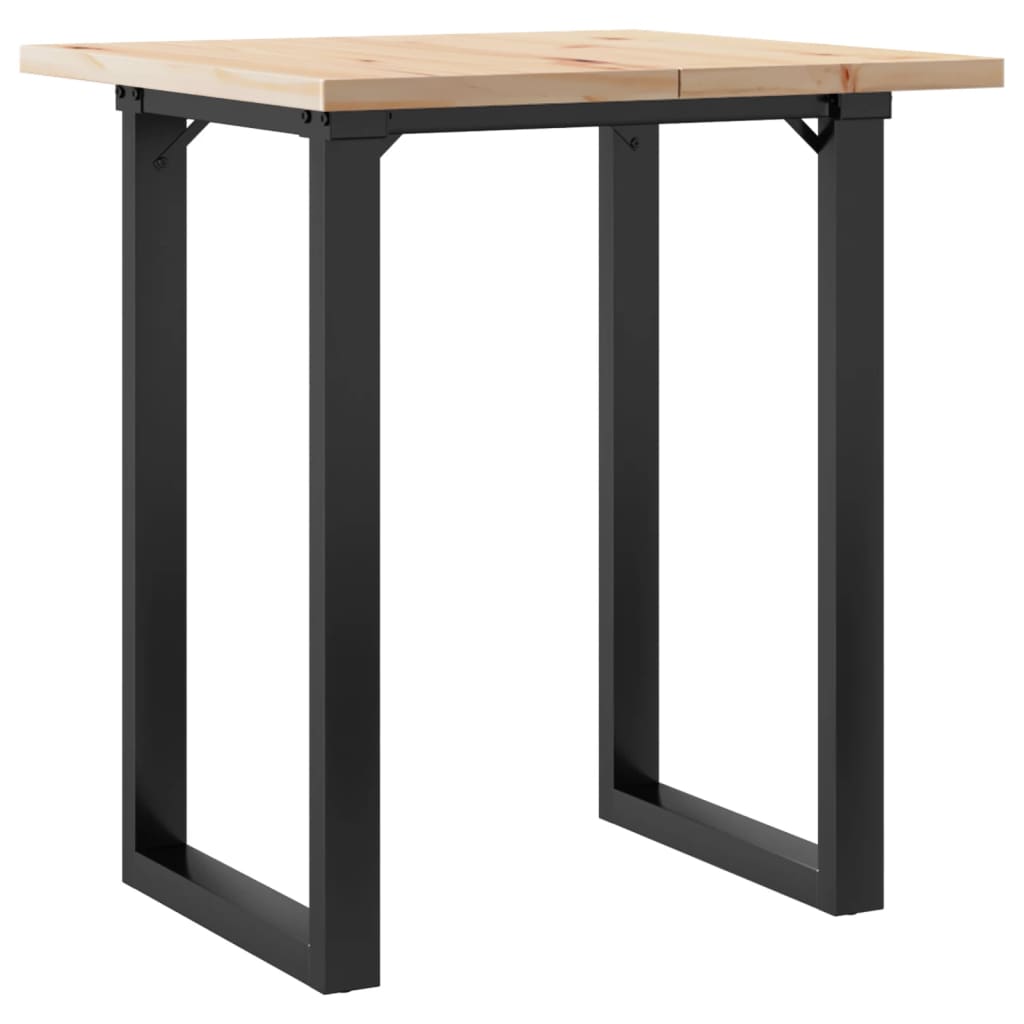 Mesa de jantar estrutura em O 60x60x75,5 cm pinho/aço