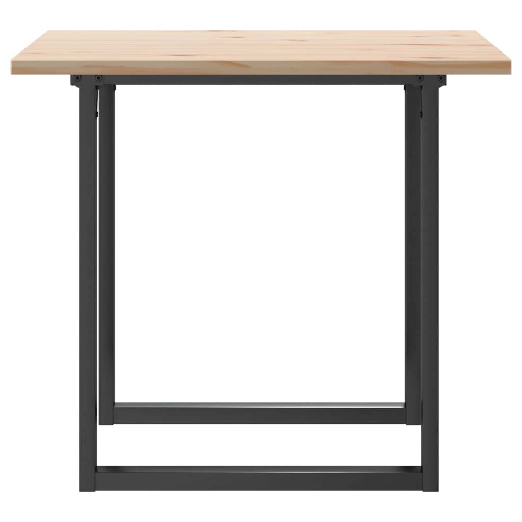 Mesa de jantar estrutura em O 80x80x75,5 cm pinho/aço